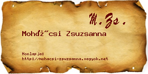 Mohácsi Zsuzsanna névjegykártya