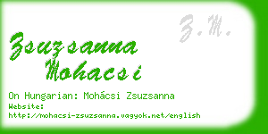 zsuzsanna mohacsi business card