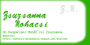 zsuzsanna mohacsi business card